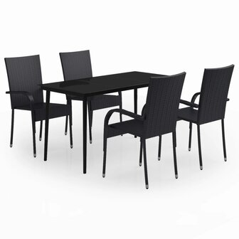 5-delige Tuinset zwart