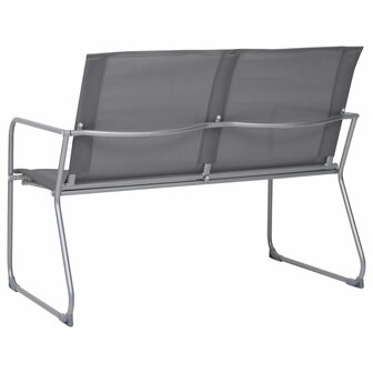 4-delige Loungeset stof en staal grijs