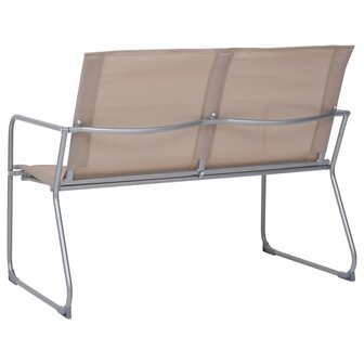 4-delige Loungeset stof en staal taupe