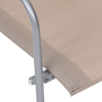 4-delige Loungeset stof en staal taupe