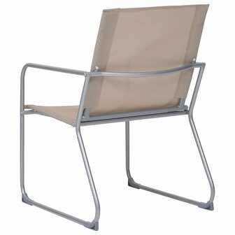 4-delige Loungeset stof en staal taupe