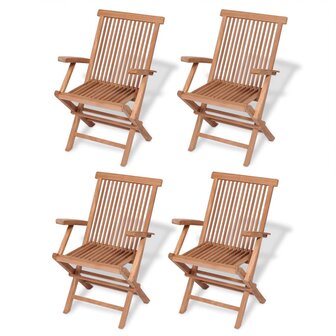 5-delige Tuinset massief teakhout