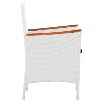 9-delige Tuinset poly rattan wit