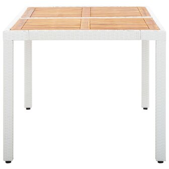 7-delige Tuinset poly rattan wit
