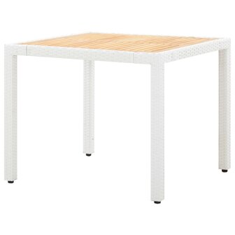 5-delige Tuinset poly rattan wit