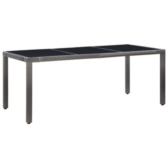 9-delige Tuinset poly rattan grijs