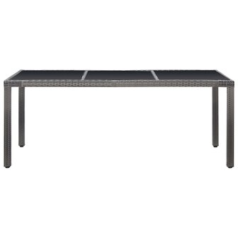 9-delige Tuinset poly rattan grijs