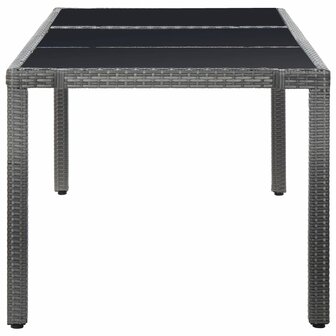 9-delige Tuinset poly rattan grijs