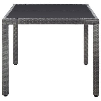 7-delige Tuinset poly rattan grijs
