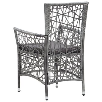 7-delige Tuinset poly rattan grijs