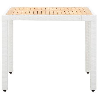 5-delige Tuinset poly rattan wit