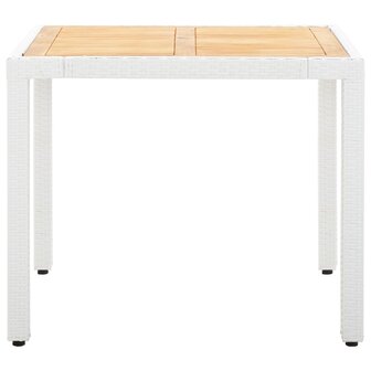 5-delige Tuinset poly rattan wit