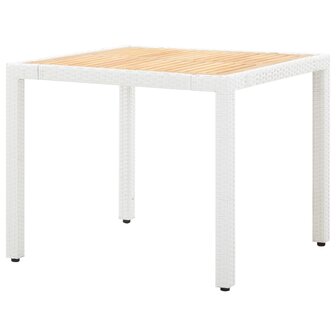 5-delige Tuinset poly rattan wit