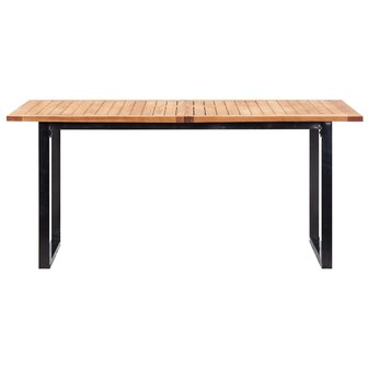 7-delige Tuinset poly rattan en acaciahout grijs
