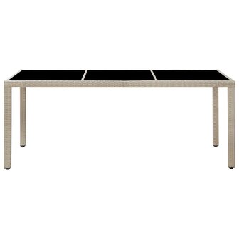 9-delige Tuinset met kussens poly rattan beige
