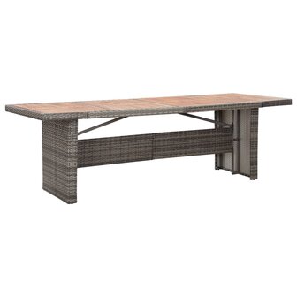 9-delige Tuinset met kussens poly rattan grijs