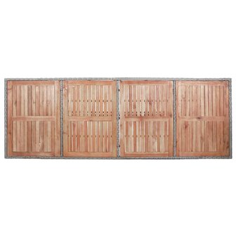 9-delige Tuinset met kussens poly rattan grijs