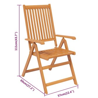 7-delige Tuinset massief acaciahout