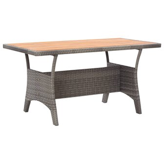 3-delige Tuinset poly rattan en massief acaciahout