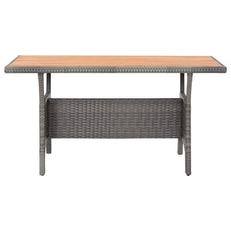 3-delige Tuinset poly rattan en massief acaciahout
