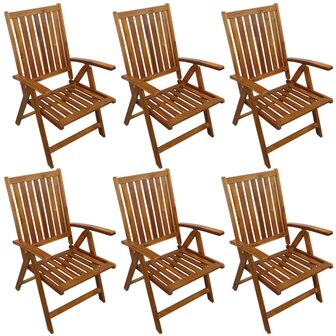 7-delige Tuinset massief acaciahout