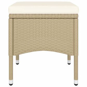5-delige Loungeset poly rattan beige