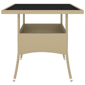 5-delige Loungeset poly rattan beige