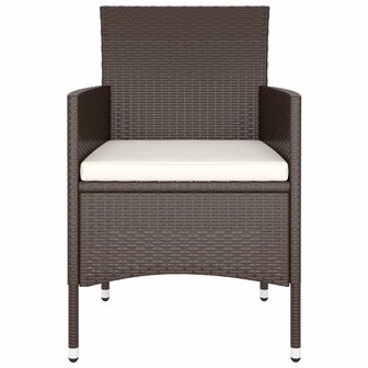 5-delige Loungeset poly rattan bruin