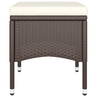 5-delige Loungeset poly rattan bruin