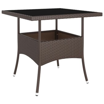 5-delige Loungeset poly rattan bruin