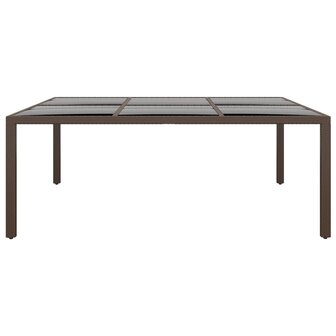 11-delige Tuinset poly rattan bruin