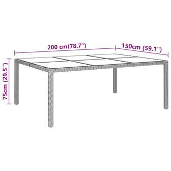 11-delige Tuinset poly rattan bruin