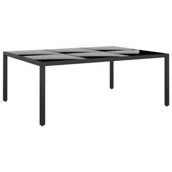 11-delige Tuinset poly rattan zwart
