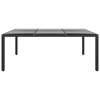 11-delige Tuinset poly rattan zwart