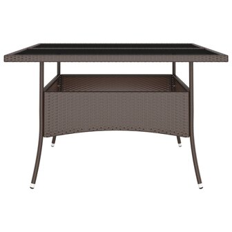 9-delige Tuinset poly rattan bruin