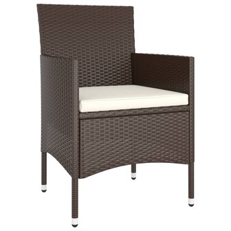 9-delige Tuinset poly rattan bruin