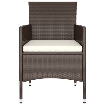 9-delige Tuinset poly rattan bruin