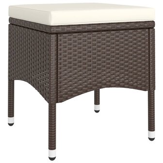 9-delige Tuinset poly rattan bruin