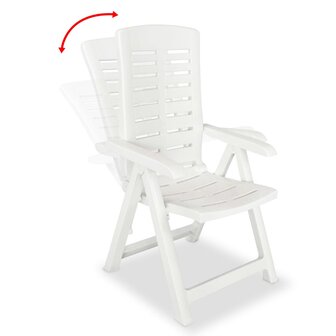 3-delige Tuinset polypropeen wit