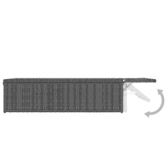 2-delige Loungeset met kussens poly rattan grijs