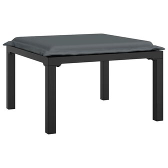 8-delige Loungeset poly rattan zwart en grijs