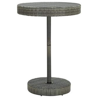 5-delige Tuinbarset poly rattan en massief acaciahout grijs