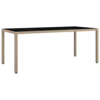 7-delige Tuinset met kussens poly rattan beige