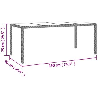 7-delige Tuinset met kussens poly rattan beige