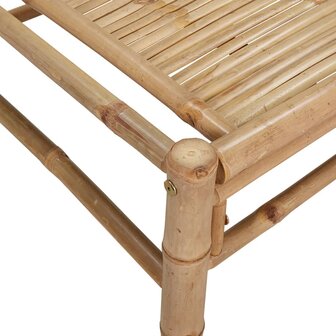 5-delige Loungeset met kussens bamboe donkergrijs