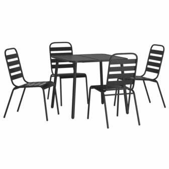 5-delige Tuinset staal antracietkleurig