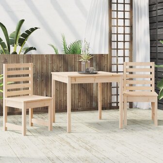 3-delige Bistroset massief grenenhout