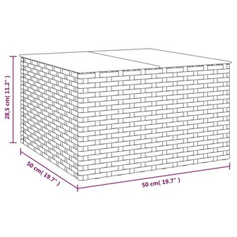2-delige Loungeset met kussens poly rattan zwart