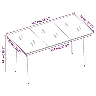 5-delige Tuinset PVC-rattan zwart