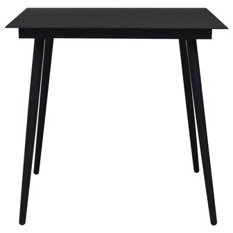 3-delige Tuinset PVC-rattan zwart